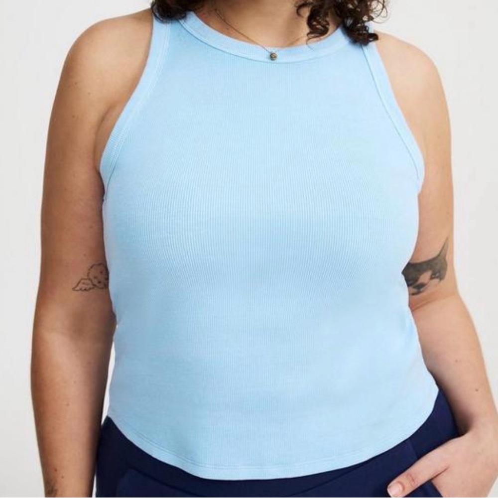 Women’s Torrid Heritage Rib High-Neck Crop Tank